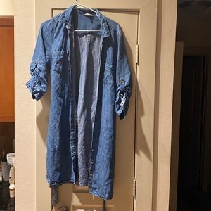 Denim versatile shirt or dress.